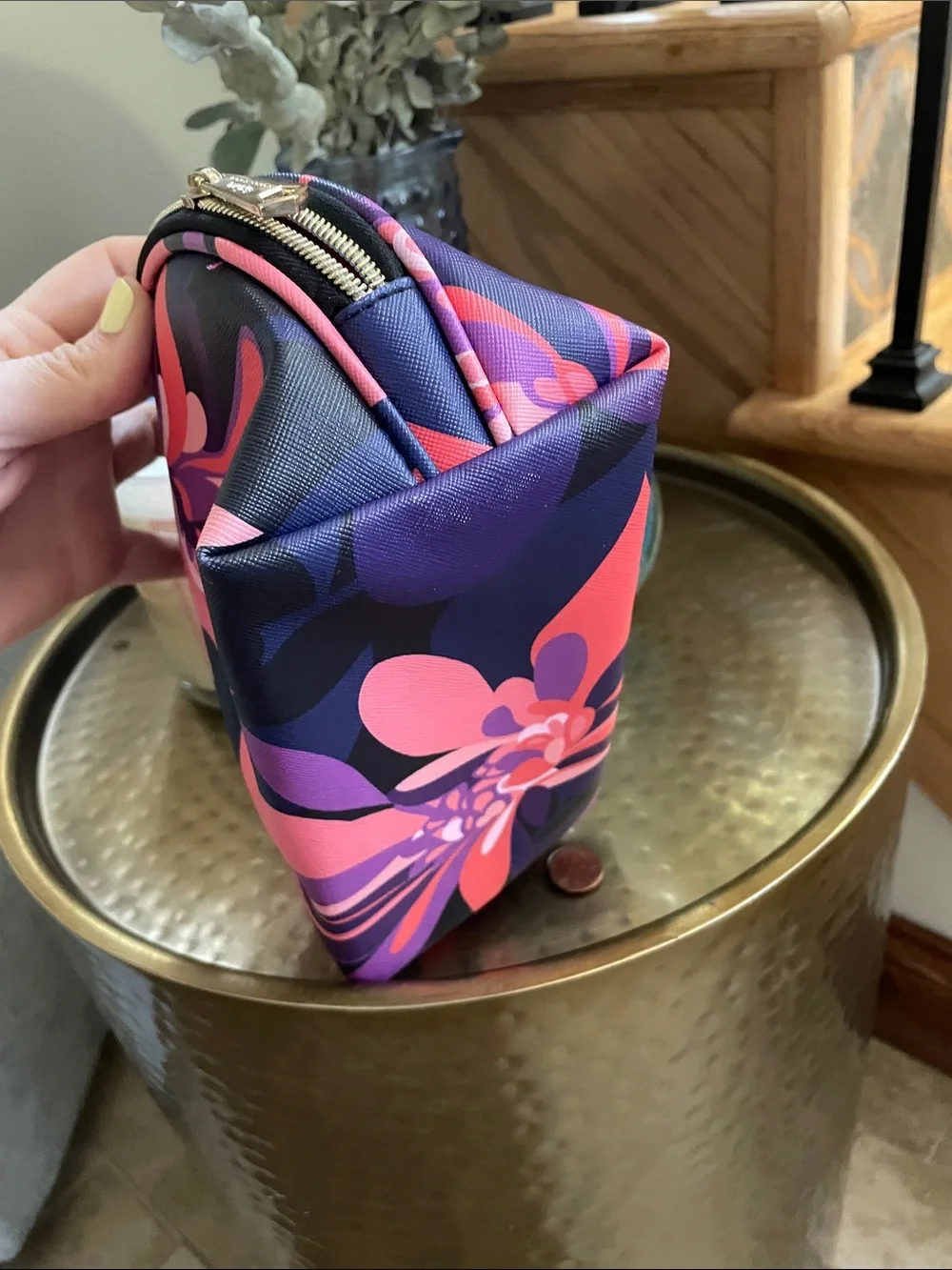 Trina Turk Cosmetic Makeup Pouch Zippered